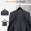 TOPIA HANGER Black Wooden Coat Hanger 6 Pack, Wide Shoulder