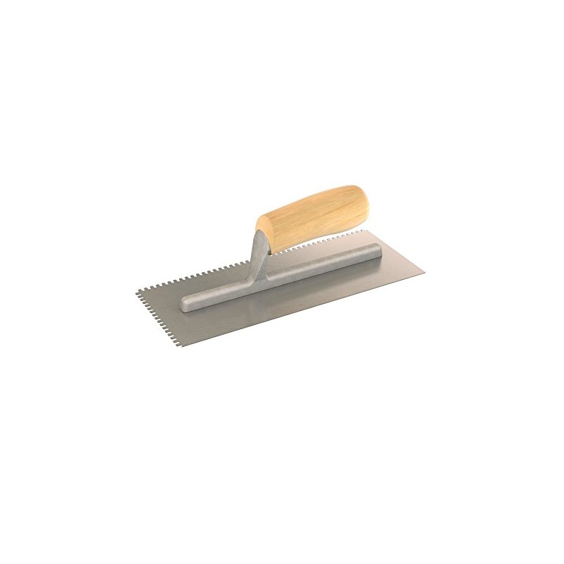 Bon 87-129 Notched Trowel 1/8" x 3/16" U Wood Handle