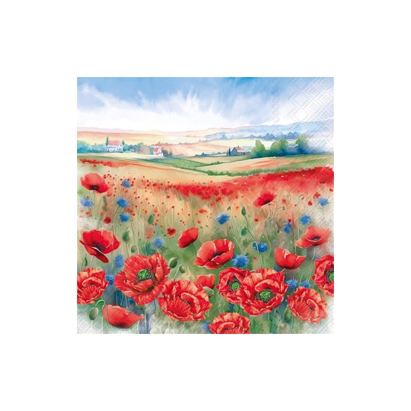 IHR Serviette Poppy Meadow Paper 33 x 33 cm Pack