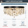 Kenroy Home Cascade Crystal Glass Beaded 3 Light Flush Mount