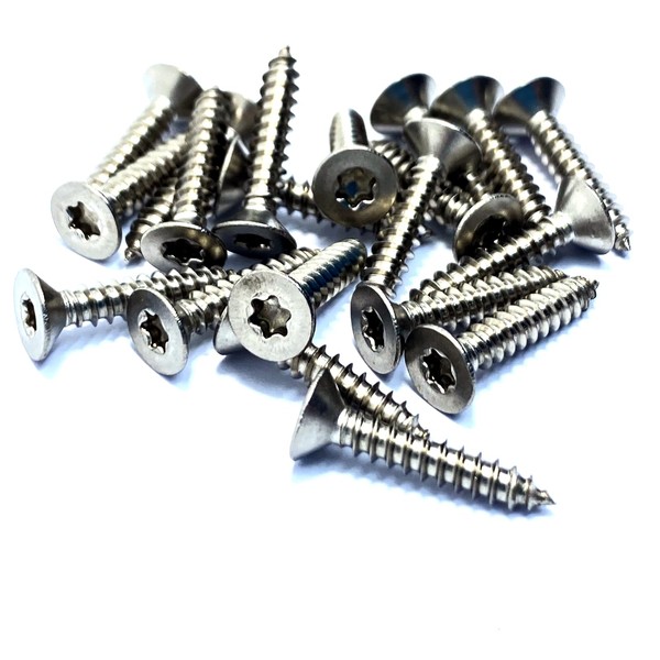 3.5mm x 19mm Torx Countersunk Self Tapping Screw ISO14586 A4 (316) Stainless Steel (Pack of 20)