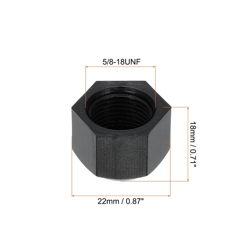 PATIKIL 3/8" Plastic Rare Cap 5/8-18UN F Female Thread 12pcs