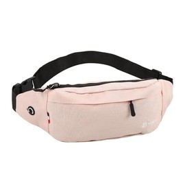 GUSTAVE® Bolso de Pecho para Exterior, Riñonera de Correr de Doble Capa con Cremallera, Bandolera Cruzada Ultraligera para Teléfono, Rosa