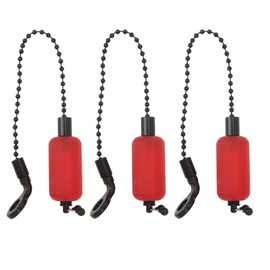 3PCS Fishing Alarm Chain Tools Iron Acrylic Portable Fishing Bobbins Hangers Bite Indicator Alerter for Outdoor Red