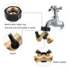CPROSP 2-Way Y-Splitter 3/4 Inch Brass for Inlet Hoses with