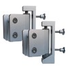 20mm U Bracket Style Satin Anodised Aluminium Toilet Cubicle Door