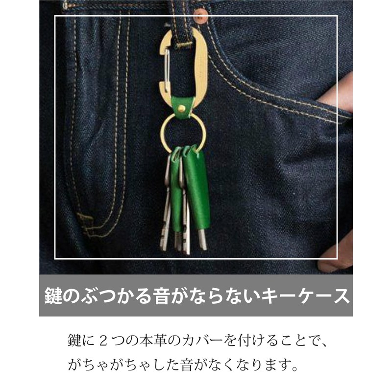 Cliff Men's Key Case, Key Cover, Quiet, Keychain, Carabiner, Made