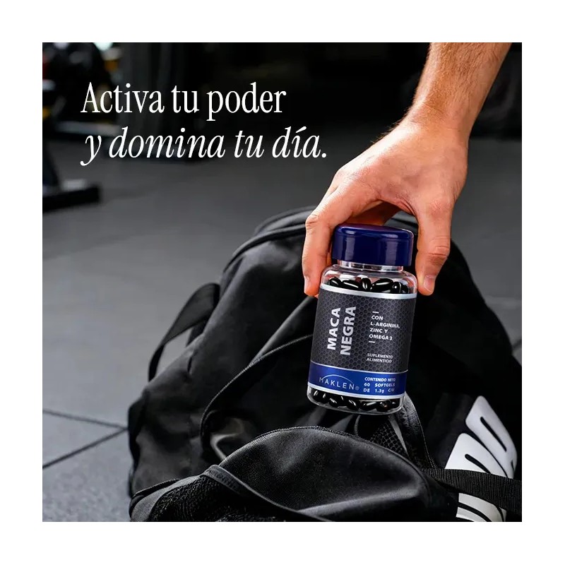 Maca Negra Arginina Zinc Omega Softgels Maklen Sabor