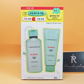 Bring Green Tea Tree Cica Skin Care Toner 250mL + Cream 100mL / 브링그린 티트리 시카 스킨케어 토너 250mL + 크림 100mL