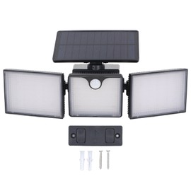 Solar Outdoor Light with Motion Sensor 50000H LED IP65 Waterproof 3 Heads Security Lights Solar Powered for Garden Backyards