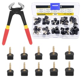 Mardatt - Kit de 30 pares de 5 tamaños de puntas de repuesto de tacón alto con pinzas de 15 cm, 2 pines de diámetro en forma de U, puntas de talón, zapatos para reparación de talón, para mujer