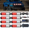 Nilight 8PCS Led Strobe Lights with Controller 12V 24V Sync