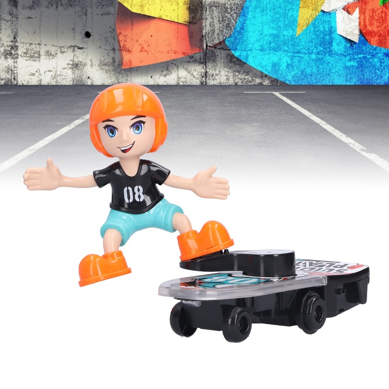 Children Electric Cartoon Scooter Toy Music Light 360° Rotation Stunt
