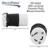 RecPro 30 Amp RV Plug | Female Connector | Locking