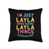 Layla Here Doing Layla Things Funny Layla Name Throw Pillow