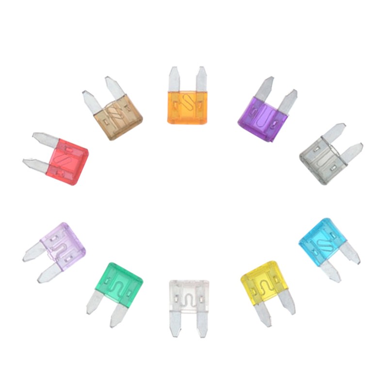 100pcs Mini Car Fuse Kit Color Coded for Ten Amps