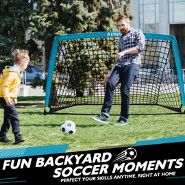 5×3 6x4 9x5 FT Portable Kids Soccer Goal for Backyard, Foldable Soccer Practice Net with Carrying Bag for Toddler Youth Adult Pop Up Soccer Training Equipment Indoor and Outdoor Sports Game