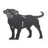 Metal Dog Statue Garden Stake Labrador Silhouette Animal Sculpture for