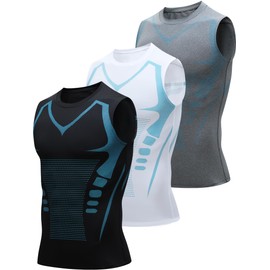 3Pack Mens Running Sport Tank Tops Dry Fit Gym Wicking Athletic Mesh Breathable Cool Workout Sleeveless Shirts Base Layer