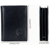 BULLCAPTAIN Men Leather Wallet RFID Blocking Antimagnetic Genuine Leather 15