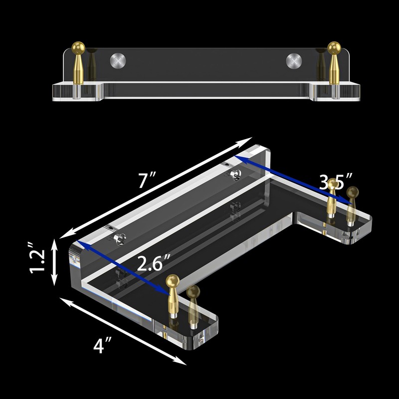 Wall-Mount Acrylic Display Shelf for Plates, Acrylic Plate Stand with