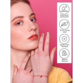 TOROKOM Semi Cured Gel Nail Strips, 20PCS U V Stickers Transparent Gel Wraps for Home Manicure DIY Salon-Quality Nail Strips with File Tool, U V Light Required (Brown Rose)