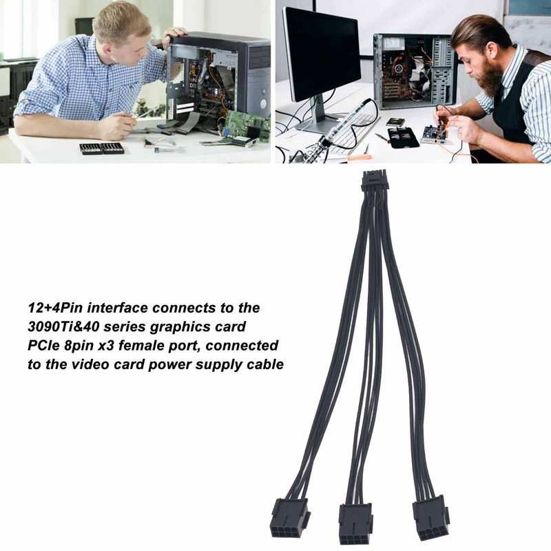 16Pin to 3X 8 Pin Gpu Cable PCIE 5.0 12VHPWR