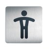 Durable 495423 Pictogram WC Men, Square, 150 x 150 mm,