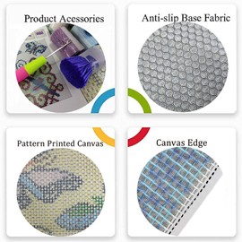 Latch Hook Kit, Hook Carpet Set with Pattern Printed, Butterfly DIY Crochet Yarn Rug Embroidery Shaggy 20.4X15inch/5238Cm