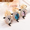 [Rigural] Keychain Dolphin Bag Charm Key Ring Bling, Pink