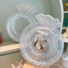 Pearl Tube Inflatable Swimming Ring with Baby Seat for Kids LF2171 Blue Big Bow Seat [1-5 Years Old] 10ea