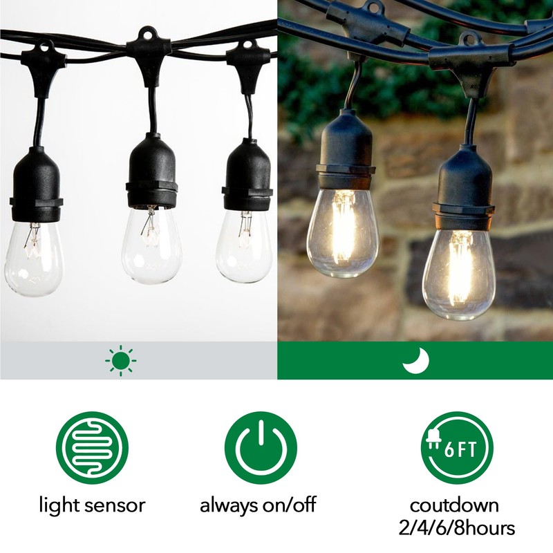 BN-LINK Outdoor Power Stake Timer Waterproof, Power Strip with 6