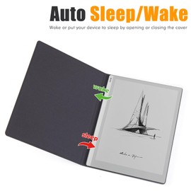 LaoShuSheng Magnetic Case for 10.3" Onyx Boox Go 10.3 ePaper Tablet (2024 Released) - Ultra-Thin Lightweight, PU Leather Book Folio Cover with Auto Sleep/Wake (Green)