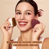 Jessup Makeup Brush Foundation Brush with Makeup Sponge 1pc Kabuki