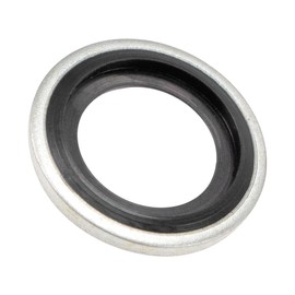 TOP-VIGOR 10Pcs Bonded Sealing Washers, M14 11.38 x 19.9 x 2mm Metal Neoprene Rubber Sealing Oil Rings, Metric Flat Ring Washers Drain Plug Gaskets for Plumbing
