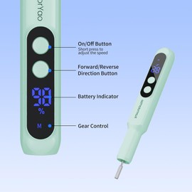 XunmotorYao Fresa per Unghie Professionale Intelligente Led Portatile Manicure e Pedicure Elettrico Unghie Portatile Fresa Trapano Chiodo per Casa e Salone Set,Verde