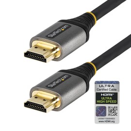 StarTech.com 3 m HDMI 2.1 Cable 8K - Certified Ultra High Speed HDMI Cable 48Gbit/s - 8K 60Hz/4K 120Hz HDR10+ eARC - UHD 8K HDMI Monitor Cable - Monitor/TV - Flexible TPE Coating (HDMM21V3M)