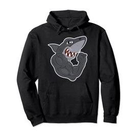 Muscel Shark Clothes Sports Gym Fitness Outfit Gift Sharks Pullover Hoodie
