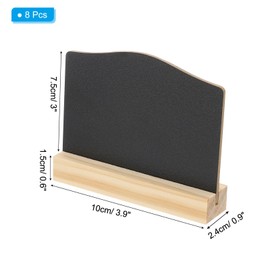 PATIKIL Mini Tabletop Chalkboard Signs, 8Pcs Small Chalkboard Signs with Easel Stand Double Side Wooden Arch Chalkboard for Food Labels Party Weddings Event Decorations