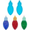 Light Bulb Shape Christmas Ornament Resin Molds Silicone Casting Molds