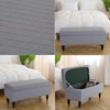 FUANGUI Ottoman Cover Stretch Storage Ottoman Bench Slipcover Printed Folding
