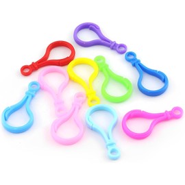 Plastic Lobster Clasps 100pcs, Multicolour Lobster Claw Clasps for Keychain, Backpack Clips, Keychain Supplies, DIY Handmade and Crafts