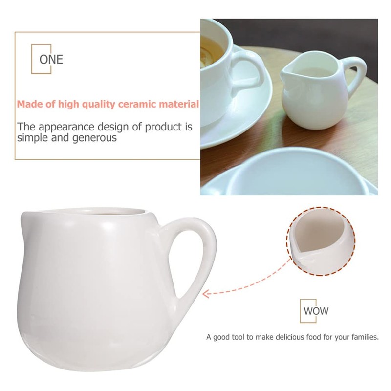 Hemoton 6Pcs Milk Storage Jugs Ceramic Sauce Containers Sauce Jugs