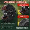 USCaster 4.10/3.50-4 Tire and Wheel Flat Free,10-Inch Solid Wheel Replacement