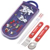 Skater TACC2AG-A Children's Antibacterial Trio Set, Chopsticks, Spoon, Fork, Non-Tan,