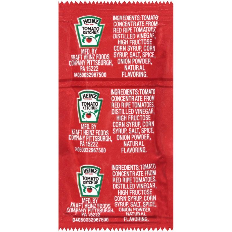 Heinz Ketchup Single Serve Packets (9g Packets, Pack of 1000)