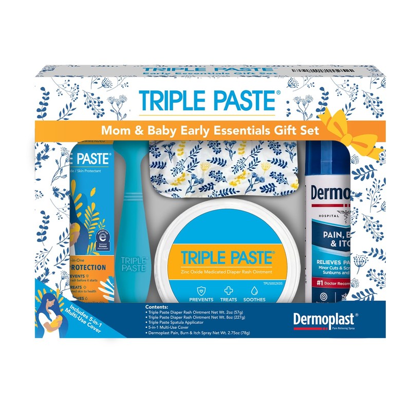 Triple Paste Mom & Baby Gift Set, New Baby Essentials,