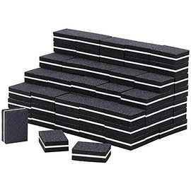100 unidades de mini amortiguadores para uñas de grano 180/100 para uñas acrílicas para el cuidado de las uñas (negro)