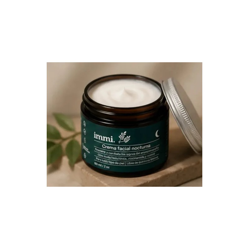 Crema Facial Nocturna Antiedad Immi con Ácido Hialurónico y Niacinamida