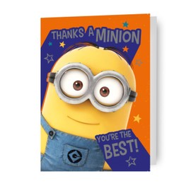 despicable me, thank you, occasion card